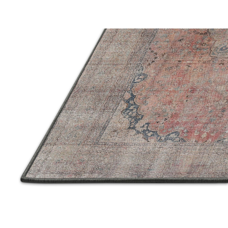 Tapis décoratif grise orientale Earnhardt, Rectangle 7 pi x 9 pi