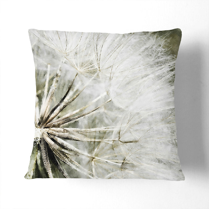 Dandelion Seeds Vol.4 Painting Square Throw Cushion, 55cm H x 55cm W x 20cm D, Stone