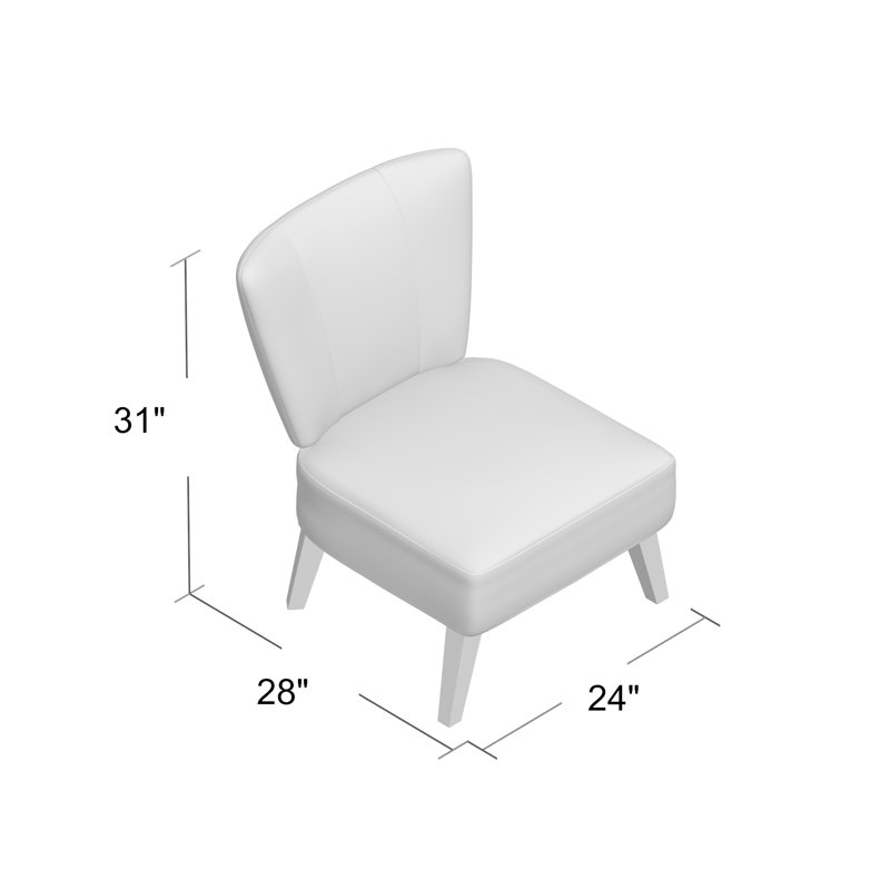 Fauteuil de chambre de largeur de 24 po Yvonne, Beige
