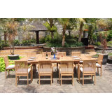 Grote Outdoor 11 - Piece Teak Dining Set