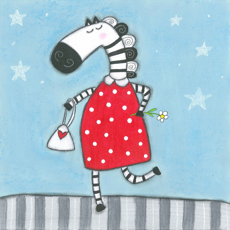 Super Animal - Zebra by Tatijana Lawrence - Wrapped Canvas Painting, 76cm H x 76cm W
