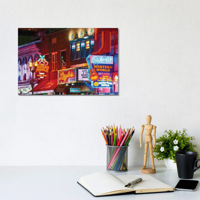 Nashville Neon Nights by Susanne Kremer - Wrapped Canvas Gallery-Wrapped Canvas Giclée