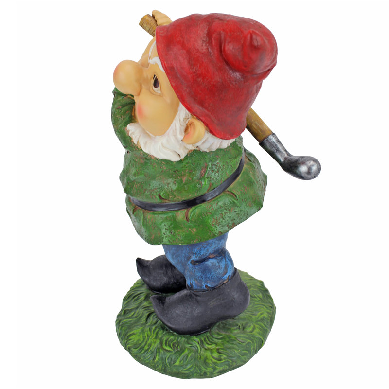 Gnome Playing Golf Statue