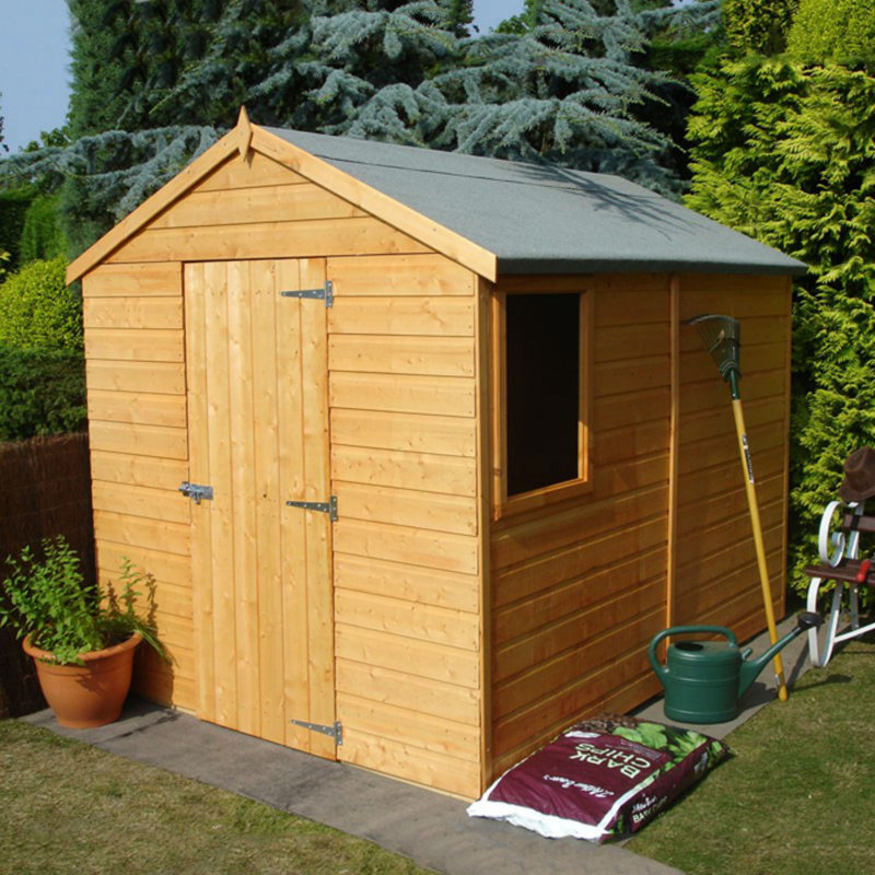 Durham 6 ft x 8 ft Shiplap Apex Shed, Yes