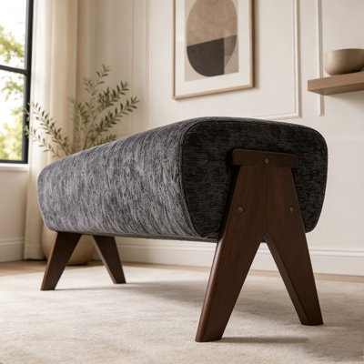 Banc Modern Modern Chenille, crème