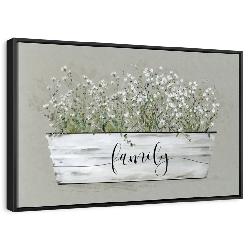 Plaque murale Bouquet Of Grace, 25 po x 17 po, Cadre flottant noir