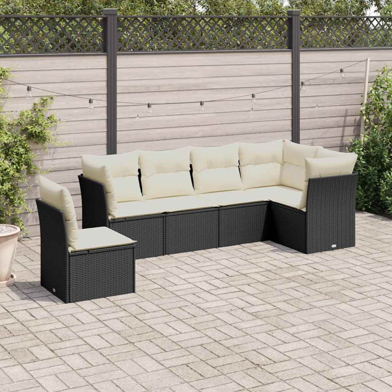 Canapé modulaire en rotin PE 5 places Vidaxl