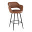 Tabouret de bar à hauteur fixe 26 "avec pieds en métal et repose-pieds carré Lake-1405943440-1407281369