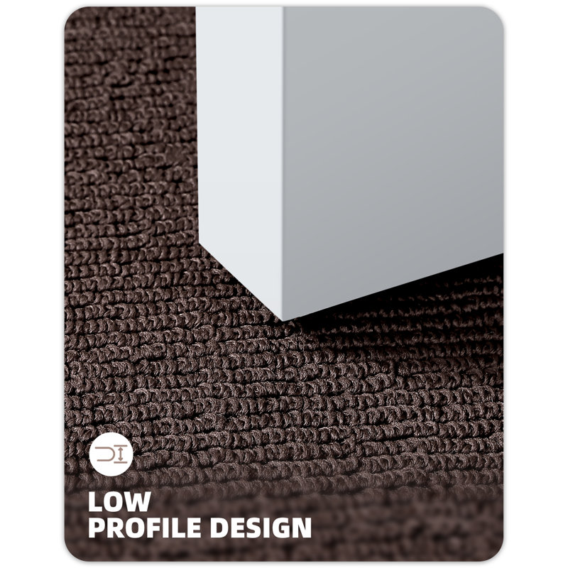 Spanos Non-Slip Indoor / Outdoor Doormat, Brown, 27.5" W x 59" L