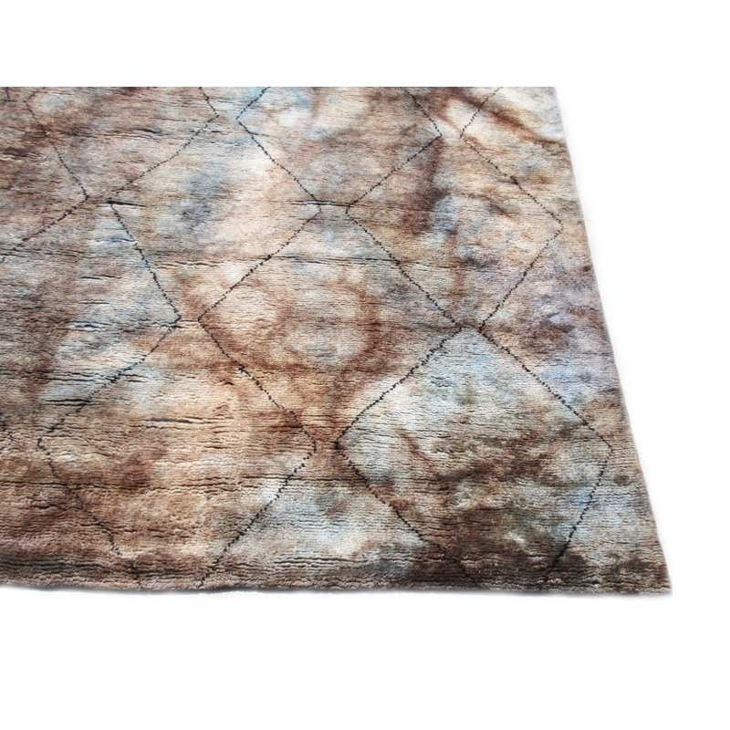 Tapis marocain moderne noué à la main 8 x 12