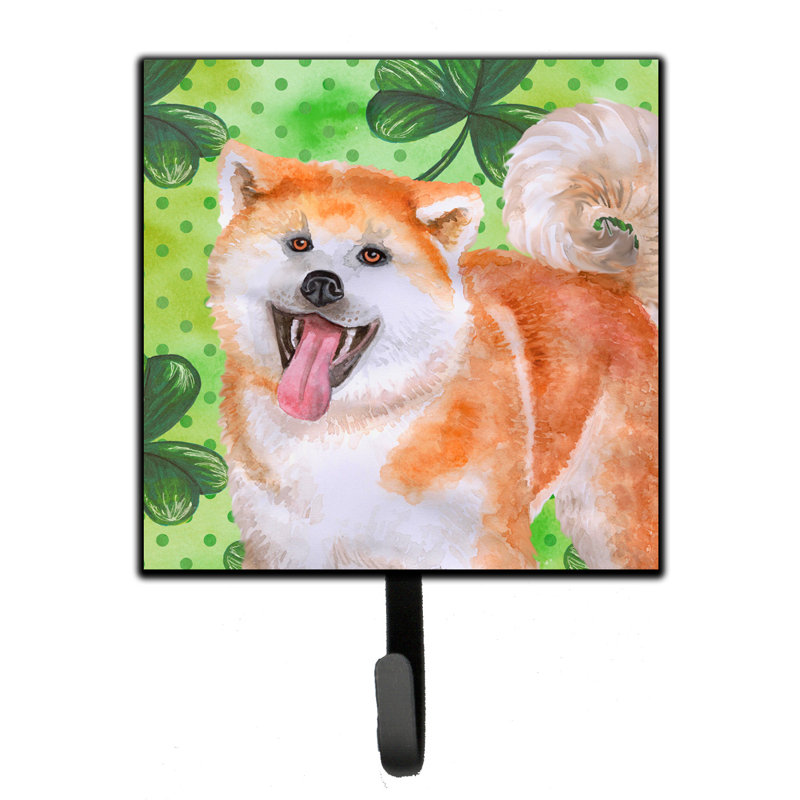 Organisateur de clés murales avec crochets clés st patrick terrier st patrick Markle, Brun / saumon / bleu, Akita