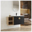 Meuble-lavabo à fermeture en douceur de 40 po avec lavabo et petites tablettes de rangement