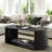 Levian Oval 47.5" Storage  Floor Shelf Coffee Table