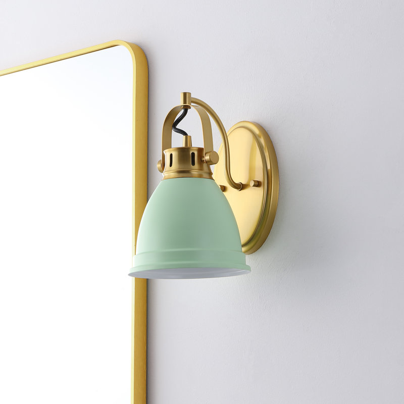  Éclairage pour meuble-lavabo Lejuan, Vert menthe, Laiton doré, 1
