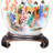 Square Asian Vase Stand with Black Hand Rubbed Finish-1020049617