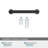 Amerock Factor 3 inch (76mm) Center-to-Center Matte Black Cabinet Pull-50304247-109026942