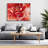 Red Chrysanthemum - Botanical Framed Canvas for Home Decor
