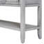 Grande console de rangement rétro Cambridge Series avec quatre petits tiroirs et une tablette inférieure pour le salon-1302979257