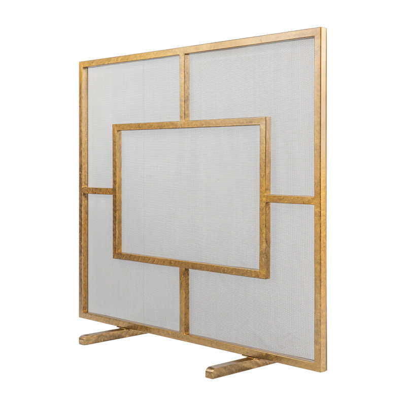 Chelsea Steel Fireplace Screen, Royal Gold