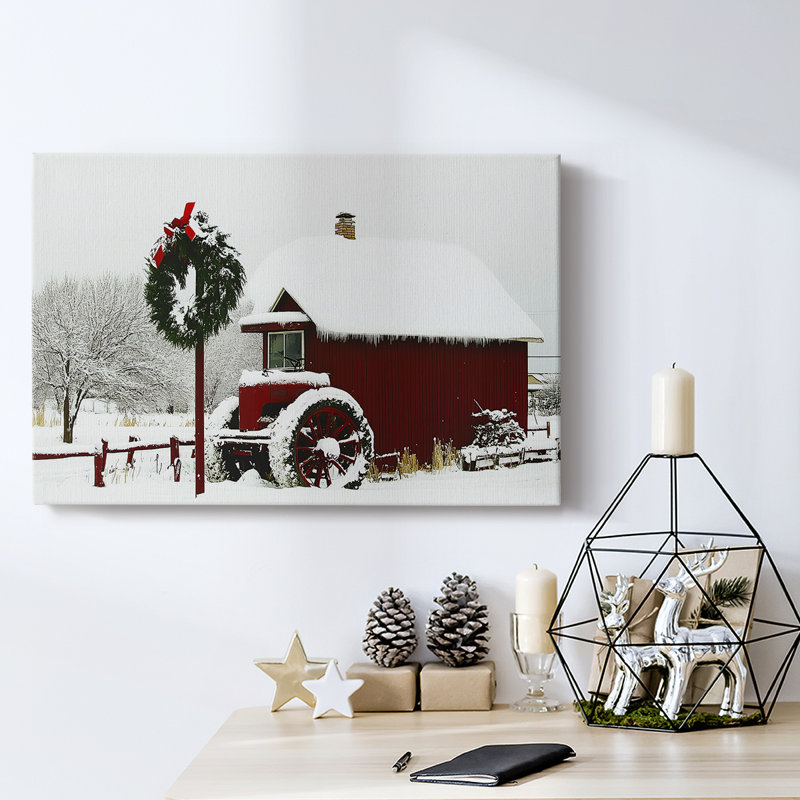 Christmas Holiday Arts - Toile tendue avec châssis XMA171439, H 18 po x l 27 po