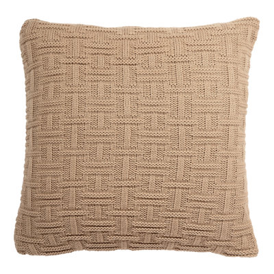 Coussin géométrique en tricot à motif géométrique