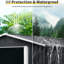 Remise de rangement extérieure en métal de 8 pi x 10 pi avec surface noire - structure en acier galvanisé robuste, évents perforés pour le remplacement de l'air, cadenas à portes coulissantes, remise manuelle à installation simple, structure, respirante-118641016