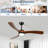 Ceiling Fan Light With 3 Solid Wood Blades-112997733