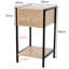 One-Drawer Compact Bedside Cabinet, Wood-Effect Finish, 33cm-1529834636