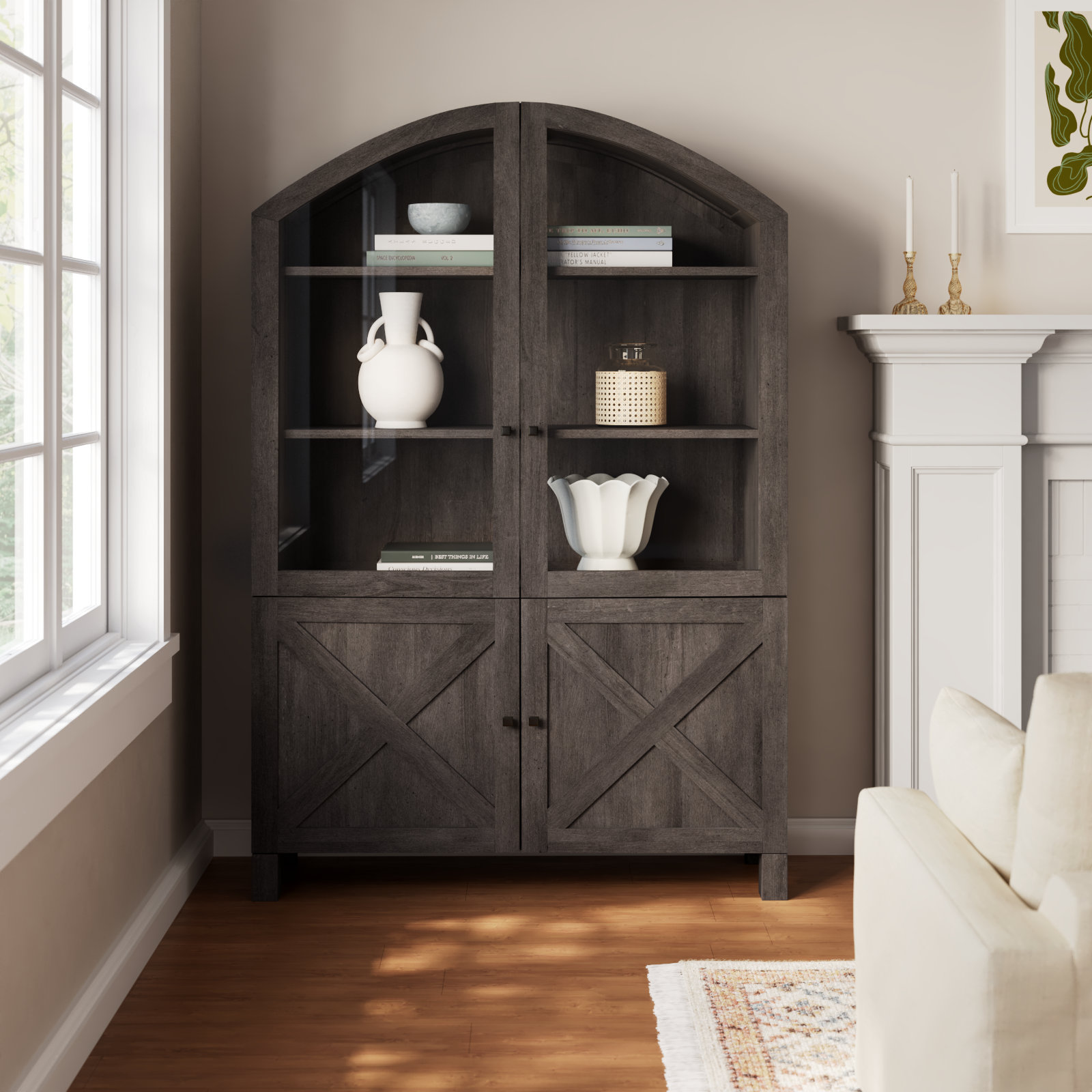 Liam Dining Cabinet, Gray