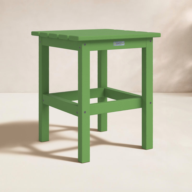 Leighton Square Outdoor Side Table , 15'' in. W 14.25'' in. D, Lime Green