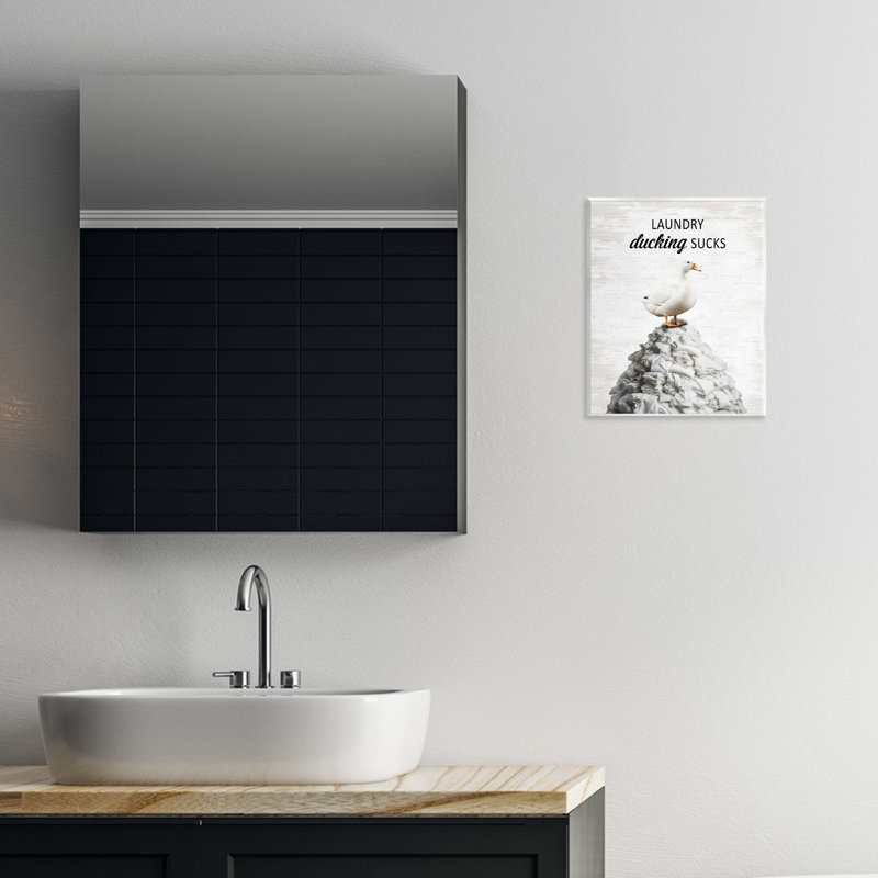 Duck & Laundry Pile, plaque murale avec lettres et doublure