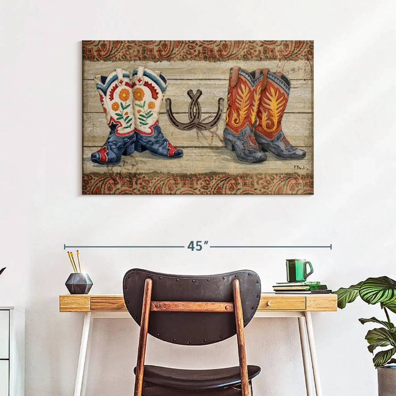 Lelar Wild West Boots IV, 26" H x 39" W