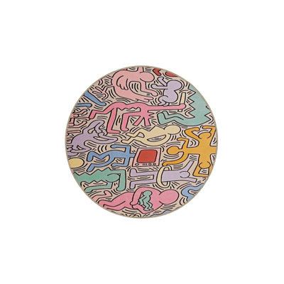 Colorful Cartoon Patterned Woven Base Machine Washable Rug
