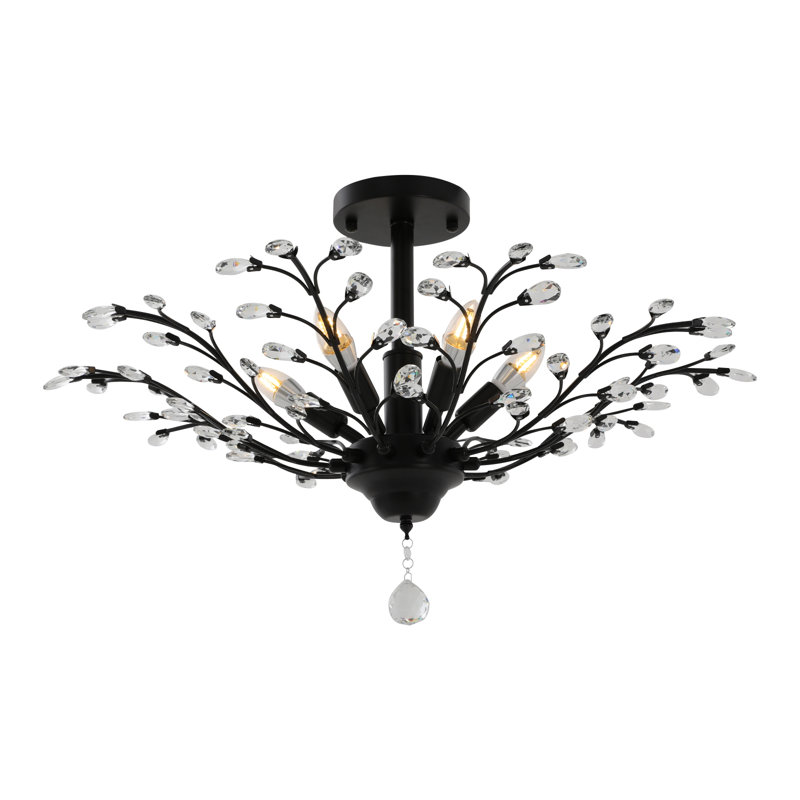 Apolonija 5-Light Dimmable Branch Crystal Creative Chandelier