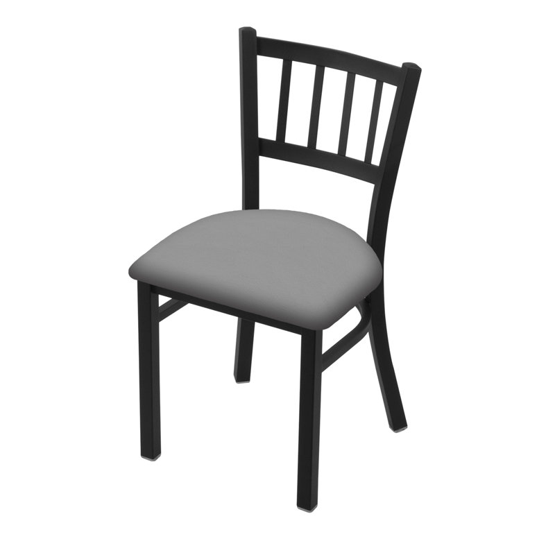 Chaise Contessa 610, Vinyle - fer Canter, Noir froissé