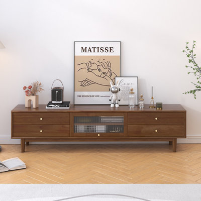 Meuble télé moderne et simple en bois massif