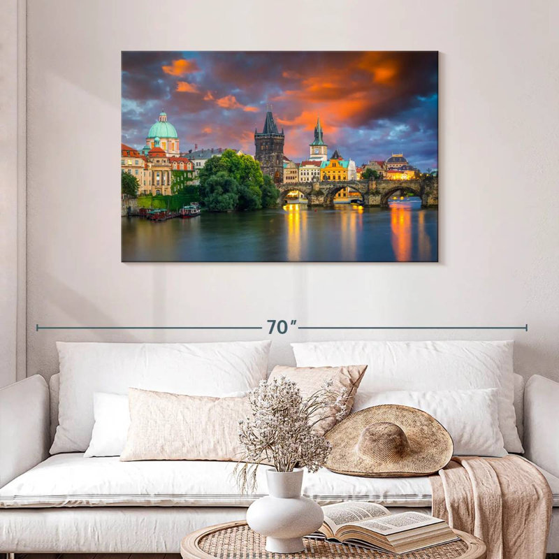 Lilie Vltava Charles Bridge, 30" H x 45" W