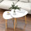 Table gigogne en bois massif à 3 pieds
