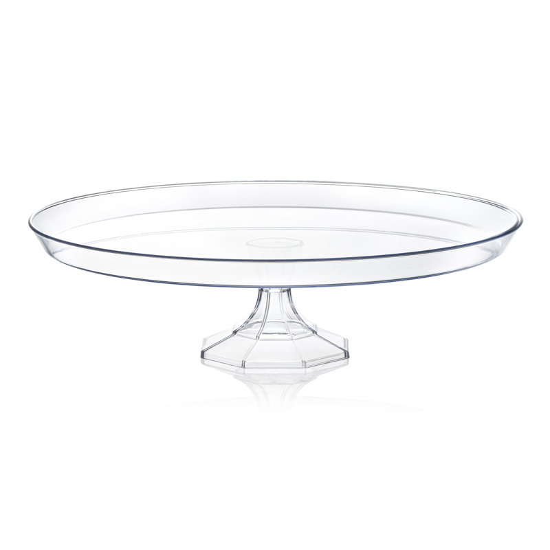 11.6" Clear Medium Round Plastic Cake Stands