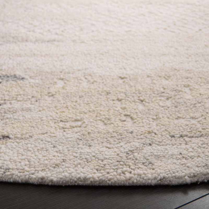 Tapis Falyn 105 ivoire / gris, Rond 6 pi