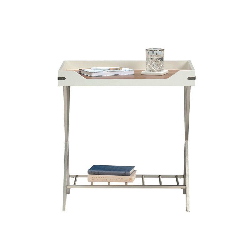 Side Table, Brown Finish