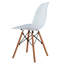 Chaise d'appoint Eric en blanc / brun