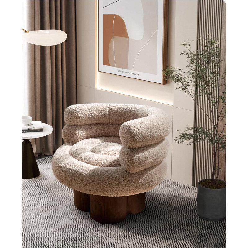Fauteuil d'appoint durable Lana, Chameau