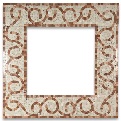25_Azalea Green 4X12 Marble Mosaic Border Listello Tile Polished