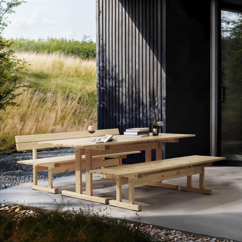 Ermelundene Outdoor Bench, Natural
