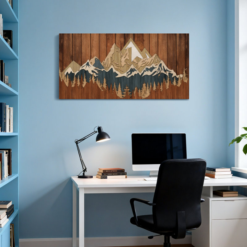 «Landscape & Nature Mountain Range Forest Landscape», reproduction d'art, H 20 po x l 40 po