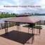 13X10 Ft Patio Double Roof Gazebo Replacement Canopy Top Fabric,Brown-123826985