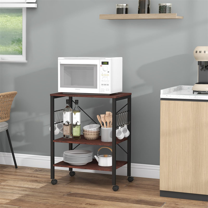 Aizak Kitchen Cart, Brown