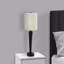 Éclairage, ensemble de 2, H 24 po, lampe de table, port USB inclus, métal noir, abat-jour ivoire / crème, contemporain