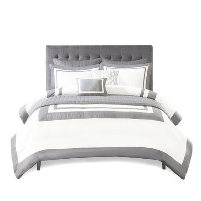 King/ King Grey Bedding - Lightweight And Versatile Quilt With Shams Comforter Collection Machine Washable Comfortable